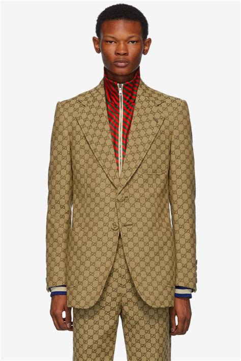 gucci beige suit|Gucci men's suits for sale.